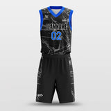 illegible black basketball jersey set