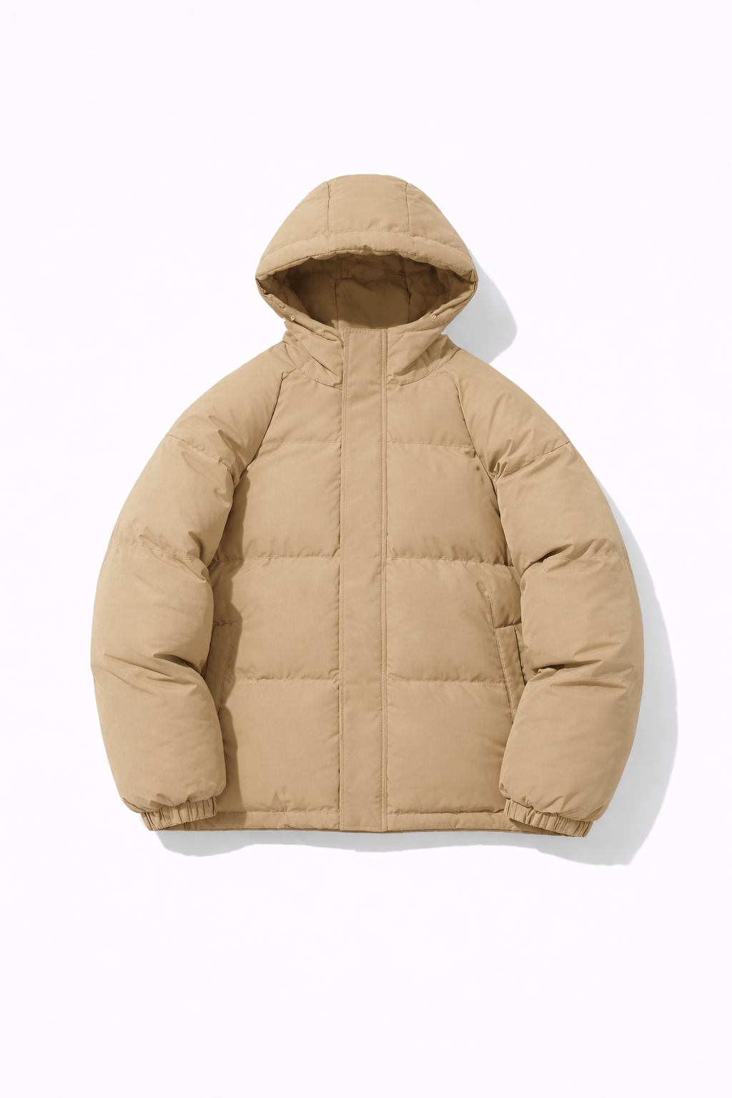 外采 外厂采购 Khaki / M Unisex Winter Trendy Multi-Color Solid Color Hooded Cotton Jacket