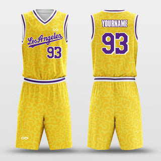 lakers yellow basketball jersey kit