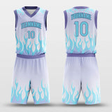 light blue custom basketball jersey