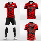 lively red short sleeve jersey kit