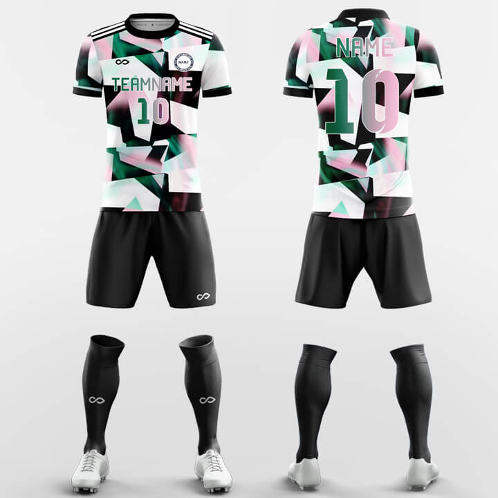 multicrystal short sleeve soccer jersey kit