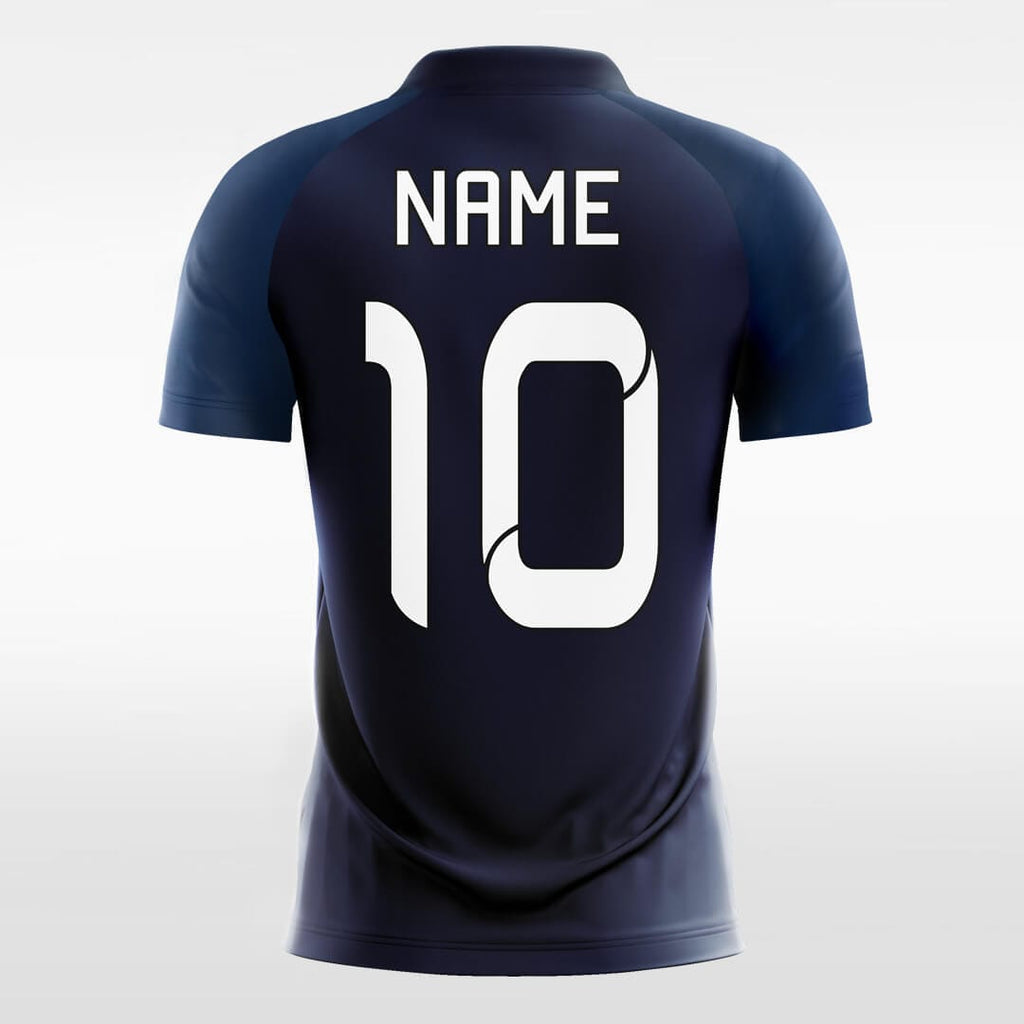 navy blue short sleeve soccer jersey