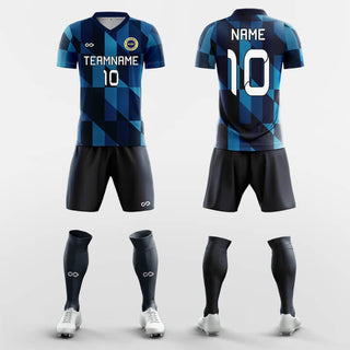 navy blue soccer jersey set