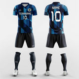 navy blue soccer jersey set