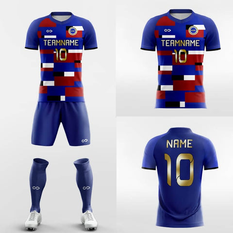 navy custom soccer jersey kit