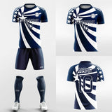    navy custom soccer jersey kit