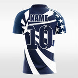 navy custom soccer jersey