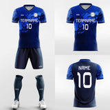 navy sublimated soccer jersey kit