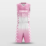 neon checkerboard custom basketball jersey