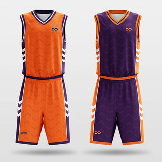 orange custom basketball jersey