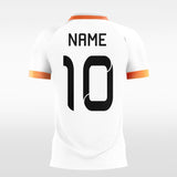 orange custom short soccer jersey