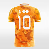 orange custom short soccer jersey
