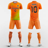 orange fluorescent soccer jersey  kit