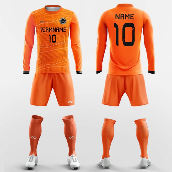 orange soccer jersey set