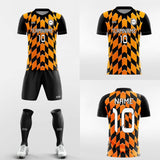 orange sublimated soccer jersey kit