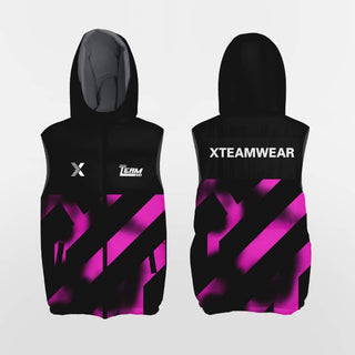 pink black customized sublimated winter vest