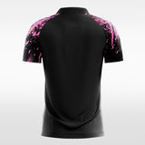 pink black short sleeve jersey