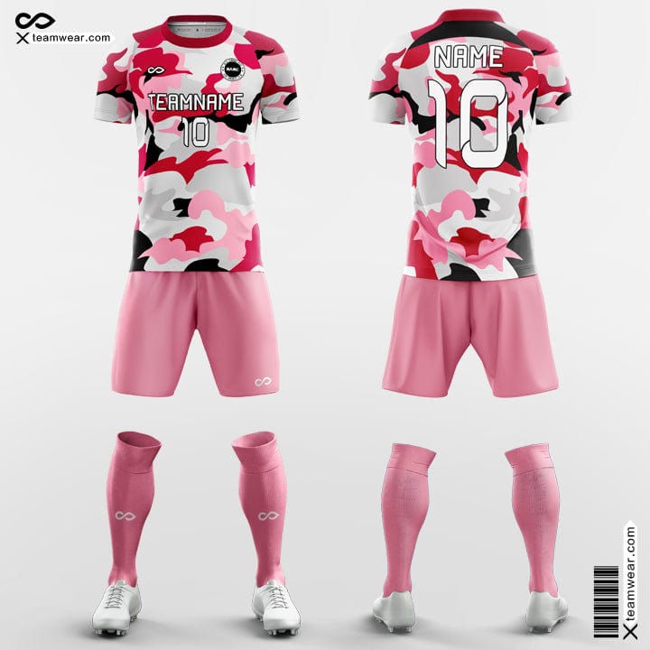 Camo Soccer Kit Shirts And Shorts Custom Sublimation Soccer Uniforms Online