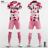 Pink Camouflage - Custom Soccer Jerseys Kit Sublimated Design