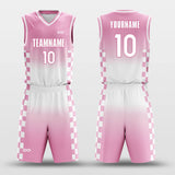 pink custom basketball jersey set