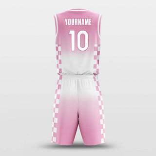 pink custom basketball jersey