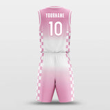pink custom basketball jersey