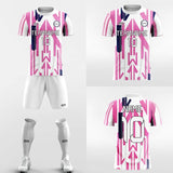 pink custom short sleeve jersey kit