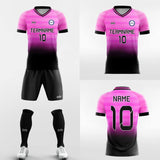 pink custom soccer jersey kit