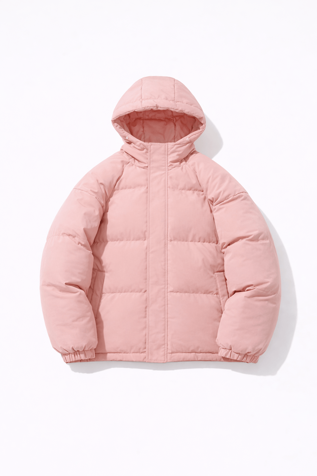 外采 外厂采购 pink / M Unisex Winter Trendy Multi-Color Solid Color Hooded Cotton Jacket