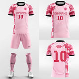 pink mosaic soccer jersey set