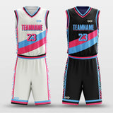 pink reversible custom basketball jersey