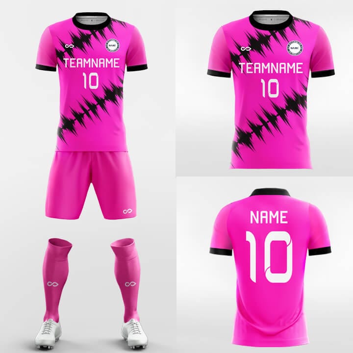 Fashion Moire Fire - Custom Kids Soccer Jerseys Design Purple