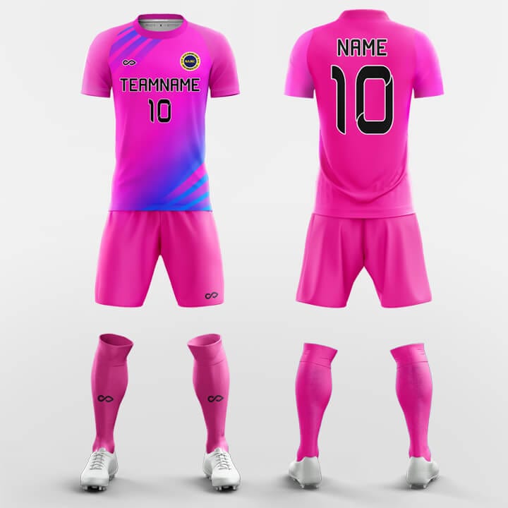 Design Pink Soccer Jerseys, Pink Football Uniforms Print-XTeamwear