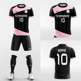      pink sublimated short soccer jersey kit