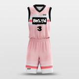 pink basketball uniform set