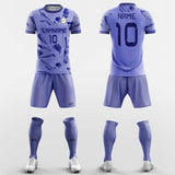 purple custom short soccer jersey kit