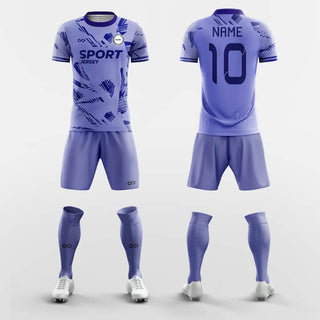 purple custom short soccer jersey kit