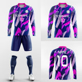 purple long sleeve soccer jersey kit
