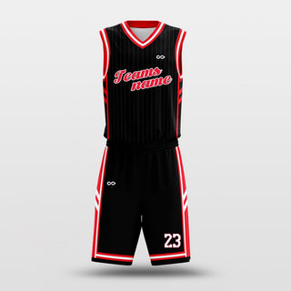 red and black basketball jersey