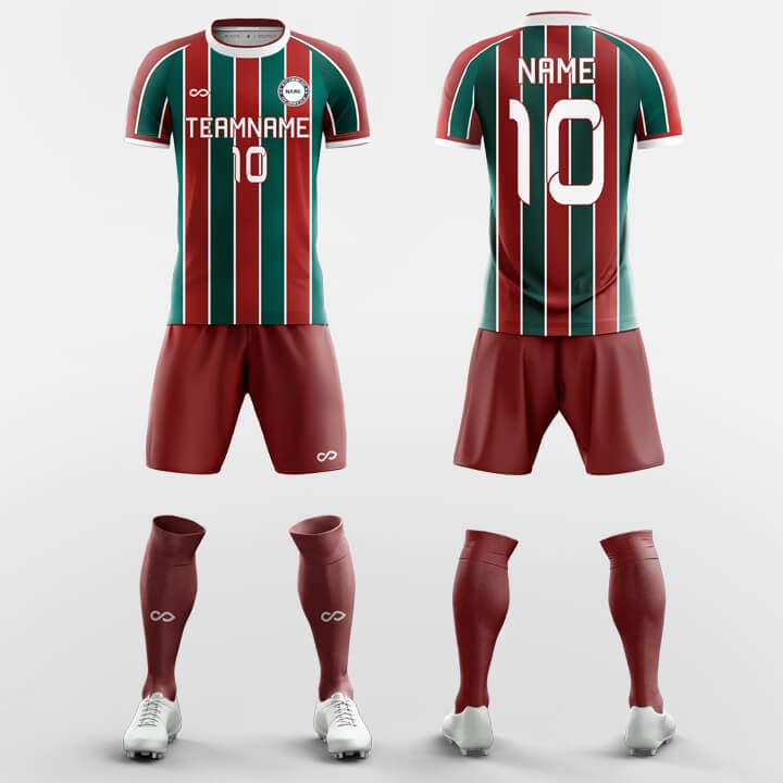 red and green football uniform 