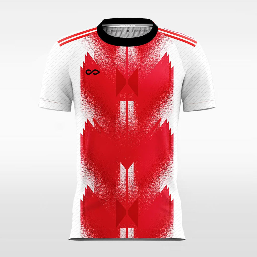 Custom Red White Sublimation Soccer Uniform Jersey - Best Custom