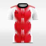 red and white short sleeve jersey