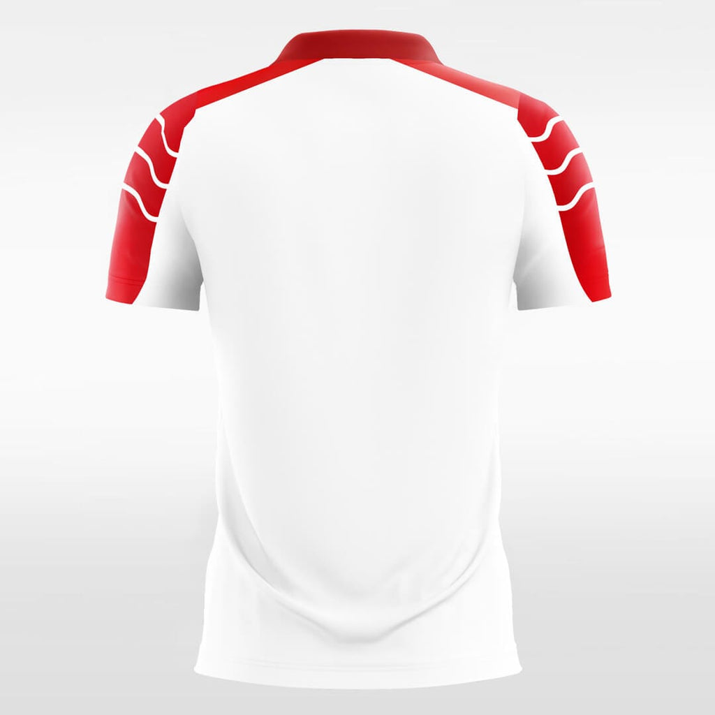 red and white short sleeve