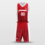 red basketball jersey set