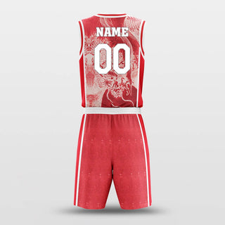 red custom basketball jersey