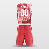 red custom basketball jersey