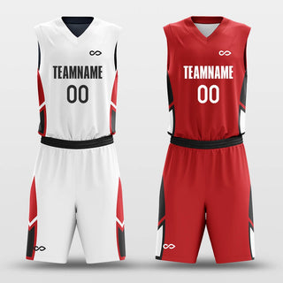   red custom basketball jersey