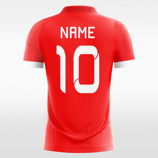 red custom sleeve jersey