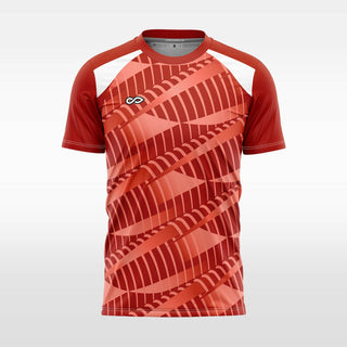 red custom soccer jersey for men sublimation